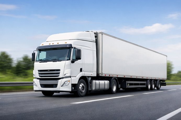 40 Tonnen Lkw auf dem Weg zum Flughafen